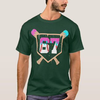 Baseball Ice Cream Drip Number 67 Player 67th Birt T-Shirt
