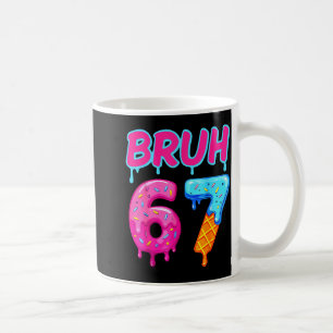 Baseball Ice Cream Drip Number 67 Player Or 67th B Coffee Mug