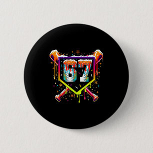 Baseball Ice Cream Drip Number 67 Six Seven Meme C 6 Cm Round Badge