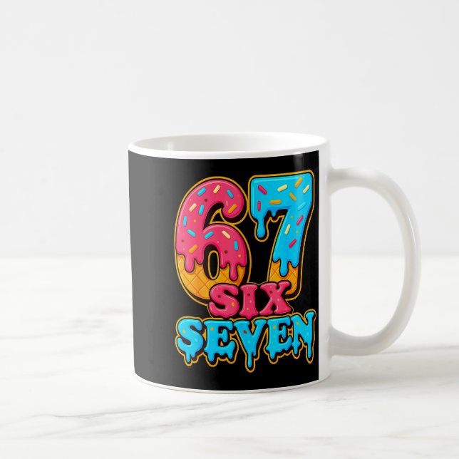Baseball Ice Cream Drip Number 67 Six Seven Meme C Coffee Mug (Right)