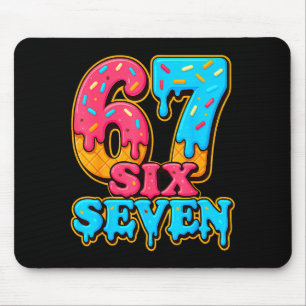 Baseball Ice Cream Drip Number 67 Six Seven Meme C Mouse Mat