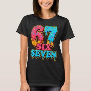 Baseball Ice Cream Drip Number 67 Six Seven Meme C T-Shirt