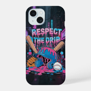 Baseball Ice Cream Drip With Sprinkles Home Plate iPhone 15 Case