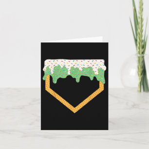 Baseball Ice Cream Dripping Baseball Home Plate Dr Card