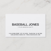 baseball icon business card (Back)