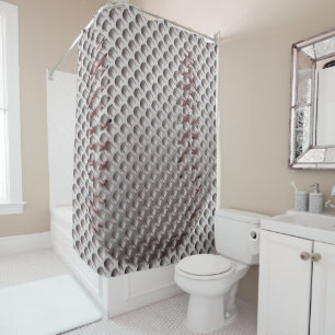 Baseball Illusion Shower Curtain