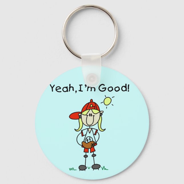 Baseball I'm Good Tshirts and Gifts Key Ring (Front)