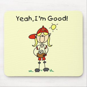 Baseball I'm Good Tshirts and Gifts Mouse Mat