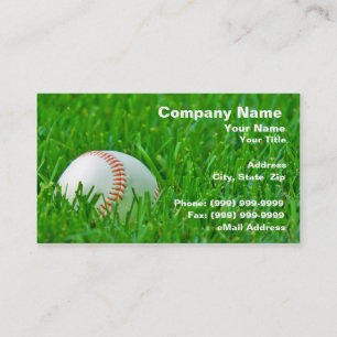 Baseball in Grass Business Card