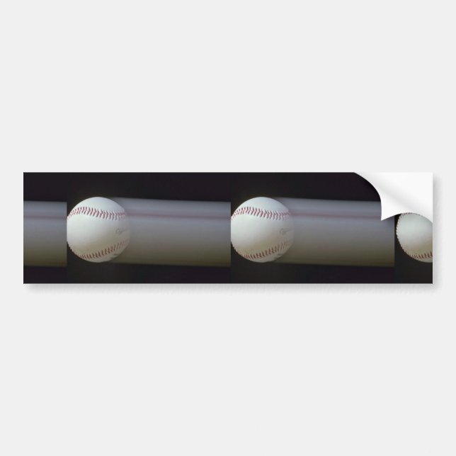 Baseball in motion bumper sticker (Front)