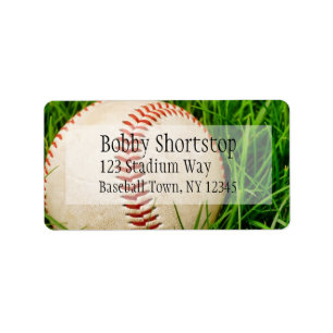 Baseball in the Grass Address Labels