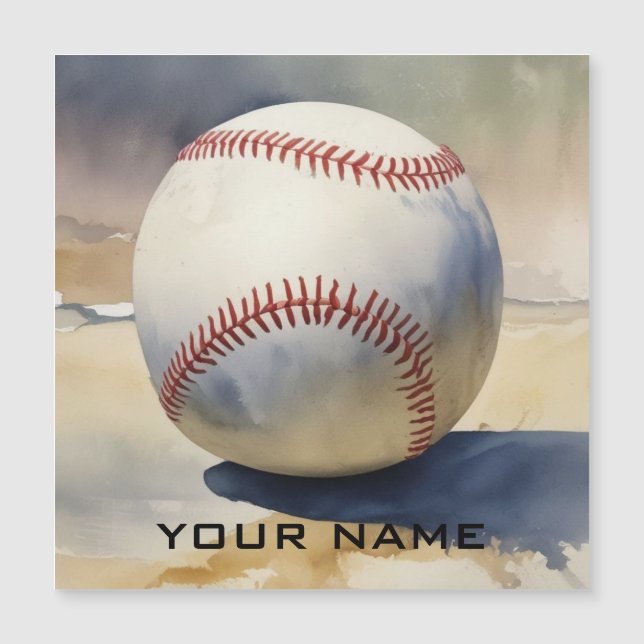Baseball Inspirational Add Your Name Magnetic Card (Front)