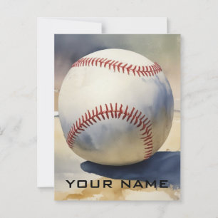 Baseball Inspirational Add Your Name Postcard