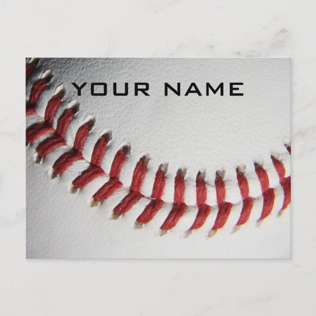 Baseball Inspirational Add Your Name Postcard (Front)