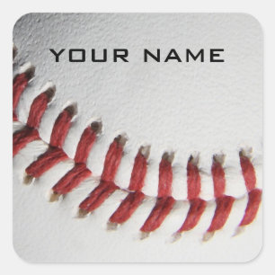 Baseball Inspirational Add Your Name Square Sticker