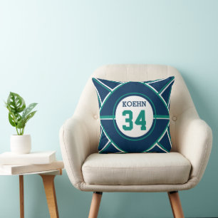 Baseball inspired throw pillow