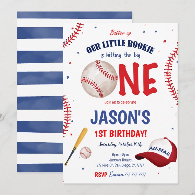 Baseball Invitation (Front/Back)