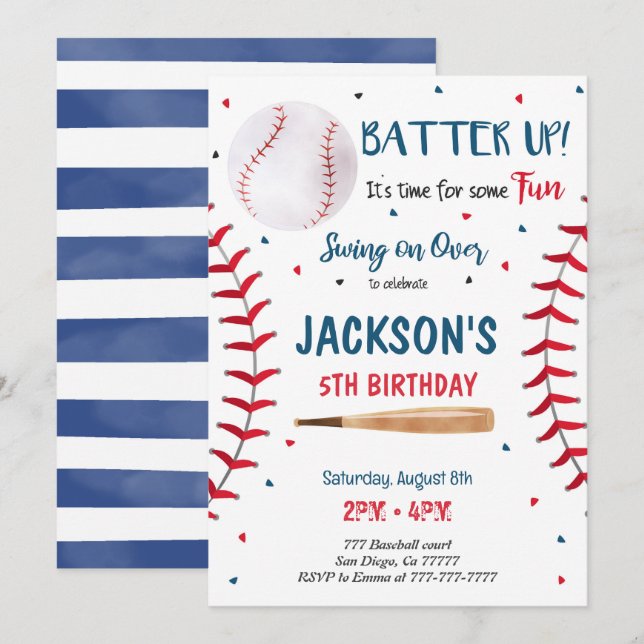 Baseball Invitation (Front/Back)