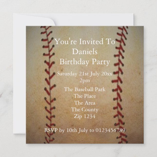 Baseball Invitation (Front)