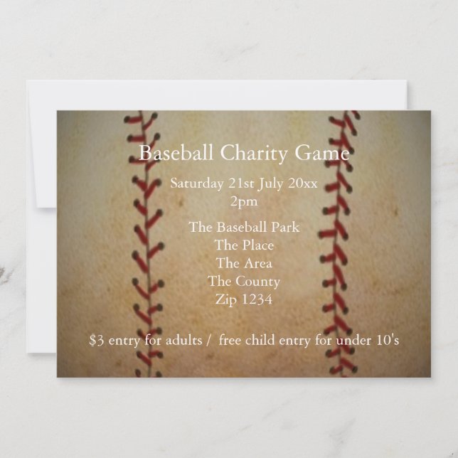 Baseball Invitation (Front)