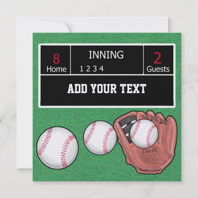 Baseball Invitation  - SRF (Front)