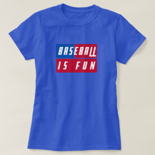 Baseball Is Fun & American Flag For Baseball Fans  T-Shirt