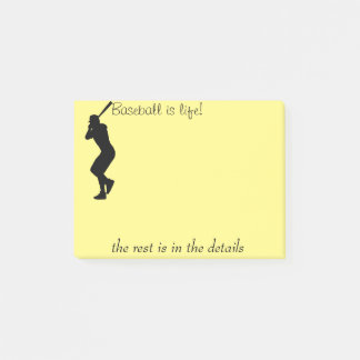 Baseball is life post-it notes