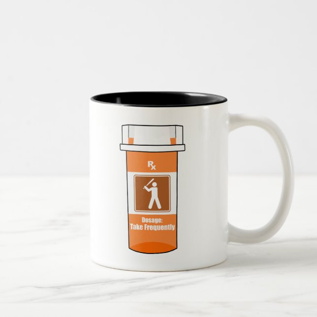 Baseball Is My Drug Two-Tone Coffee Mug (Right)