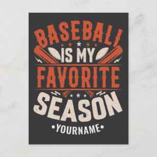 Baseball is my Favourite Season Postcard
