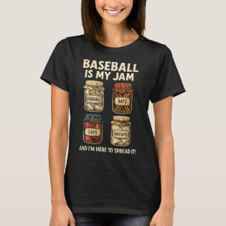  Baseball Is My Jam – Funny Sports Design T-Shirt