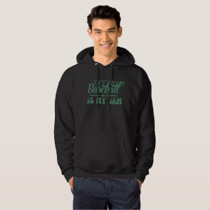 BASEBALL IS MY JAM funny typographic baseball Hoodie