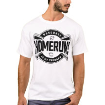 Baseball is my therapy homerun funny baseball