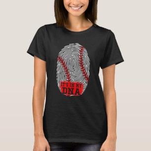 Baseball It's in my DNA Fingerprint T-Shirt