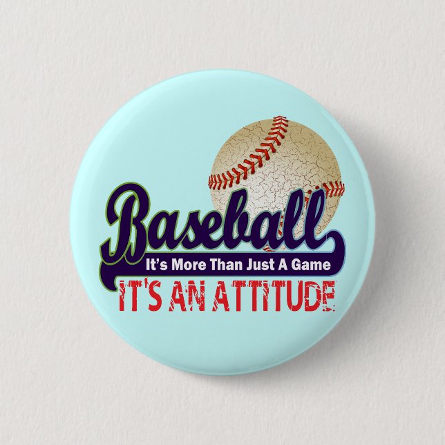 BASEBALL - IT'S MORE THAN JUST A GAME 6 CM ROUND BADGE (Front)