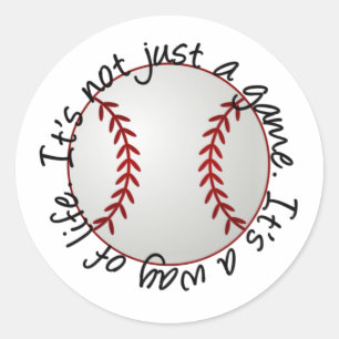 Baseball-its not just a game classic round sticker