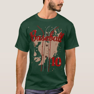 Baseball Jersey Number 10 Kids Baseball Uniform Di T-Shirt