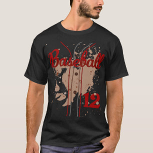 Baseball Jersey Number 12 Kids Baseball Uniform Di T-Shirt