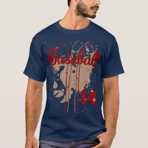 Baseball Jersey Number 14 Kids Baseball Uniform Di T-Shirt