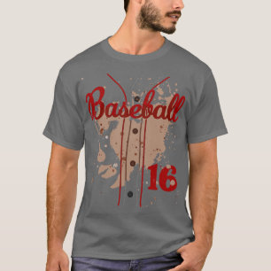 Baseball Jersey Number 16 Kids Baseball Uniform Di T-Shirt