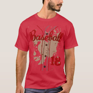 Baseball Jersey Number 18 Kids Baseball Uniform Di T-Shirt