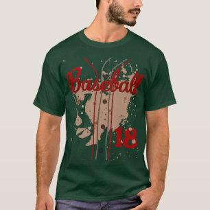 Baseball Jersey Number 18 Kids Baseball Uniform Di T-Shirt