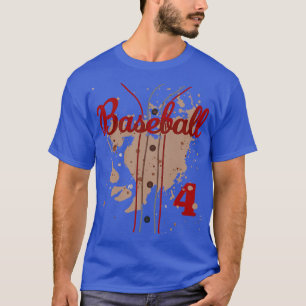 Baseball Jersey Number 4 Baseball Uniform Dirty Fu T-Shirt