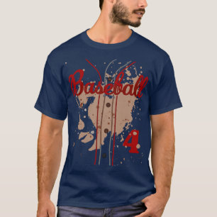 Baseball Jersey Number 4 Baseball Uniform Dirty Fu T-Shirt