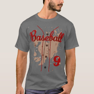 Baseball Jersey Number 9 Kids Baseball Uniform Dir T-Shirt