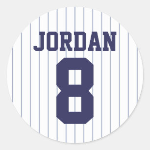 Baseball Jersey - Sports Theme Birthday Party Classic Round Sticker