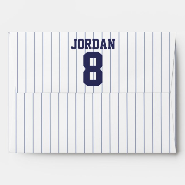 Baseball Jersey - Sports Theme Birthday Party Envelopes (Back (Top Flap))