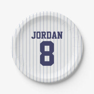 Baseball Jersey - Sports Theme Birthday Party Paper Plate