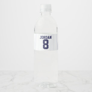 Baseball Jersey - Sports Theme Birthday Party Water Bottle Label