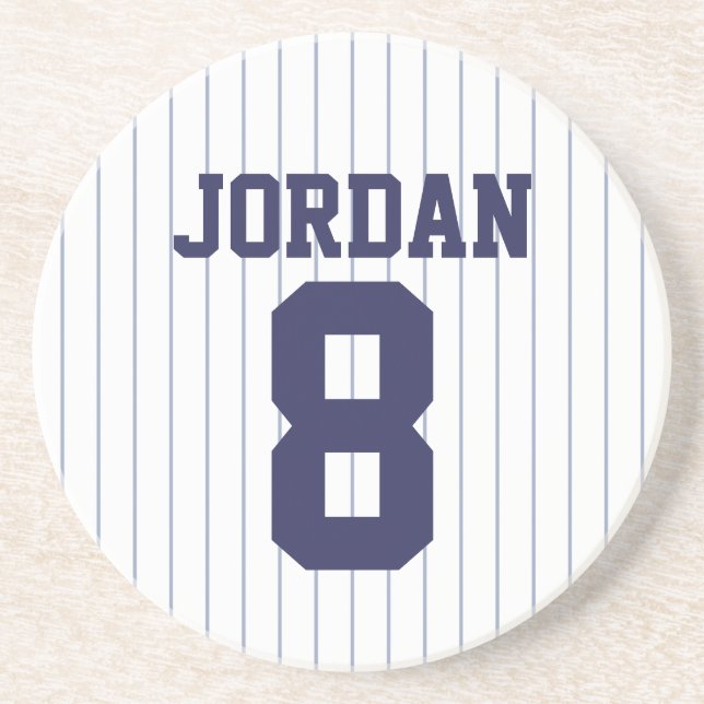 Baseball Jersey with Custom Name and Number Coaster (Front)