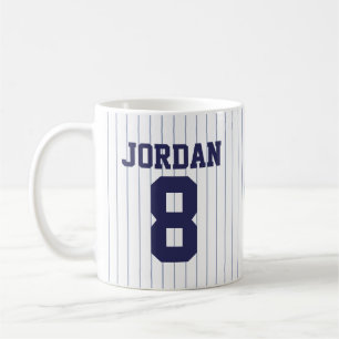 Baseball Jersey with Custom Name and Number Coffee Mug